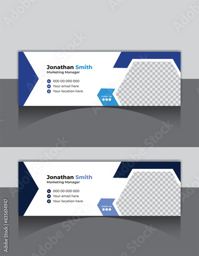 Vector medical email signature or email footer template and social media advertising