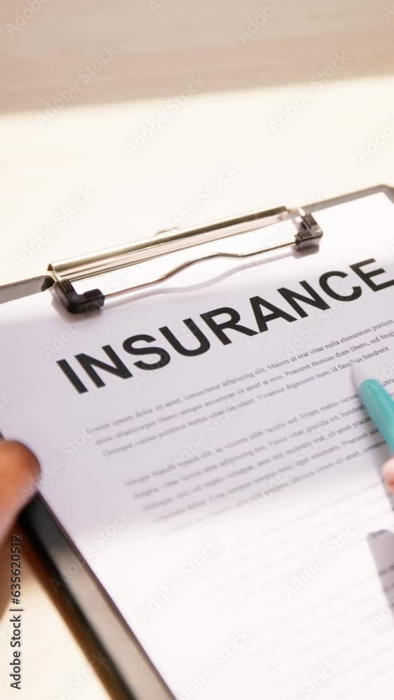 American African Agent Showing Company Insurance Policy