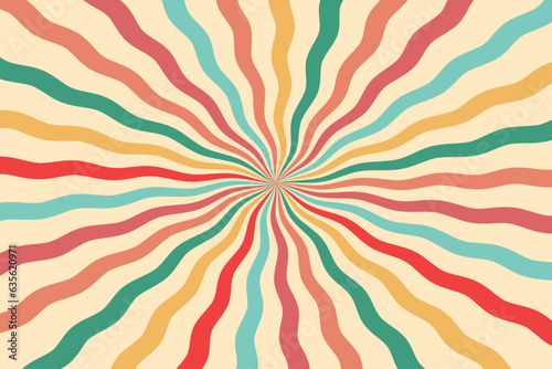 abstract background vintage retro colours pop art cartoon starburst sunburst pattern pallete.