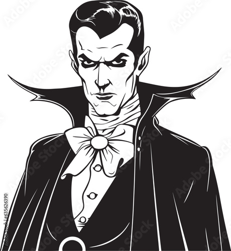 Dracula head, Scary Dracula, Vampire, Halloween Dracula, Vector illustration, SVG photo