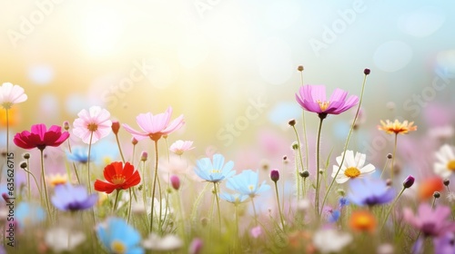 Colorful floral meadow background © ArtCookStudio