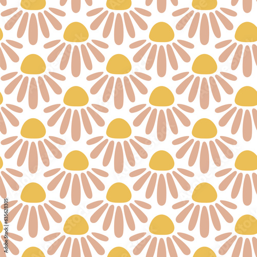cute gentle soft pink flowers floral seamless repeat pattern paper vector green leaves botanical on white background 