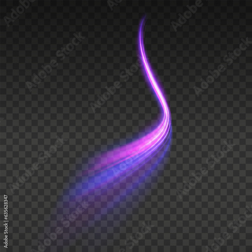 Neon color glowing lines background, high-speed light trails effect.