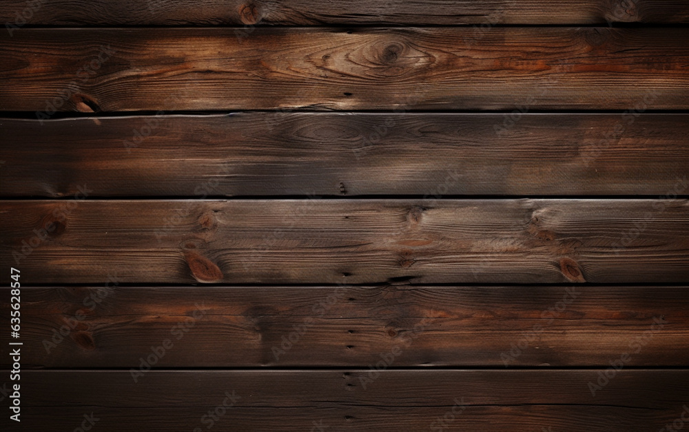 Naklejka premium Dark old wooden table empty texture background