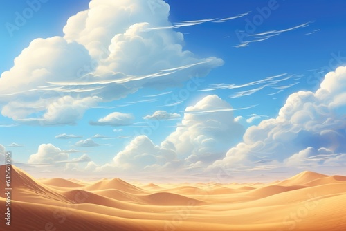 Professionally Drawn Illustration Of Sand Dunes