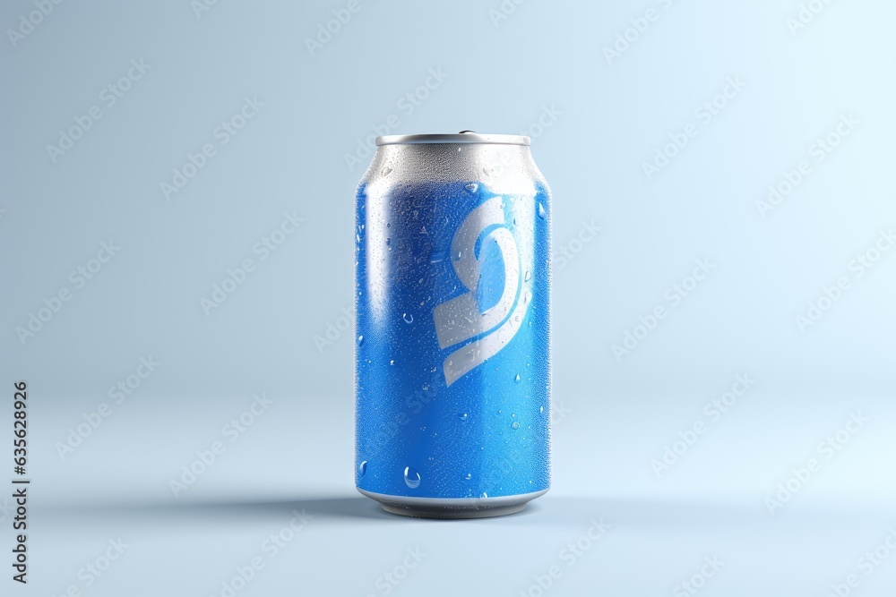 Obraz premium Soda Can With Ice Mockup