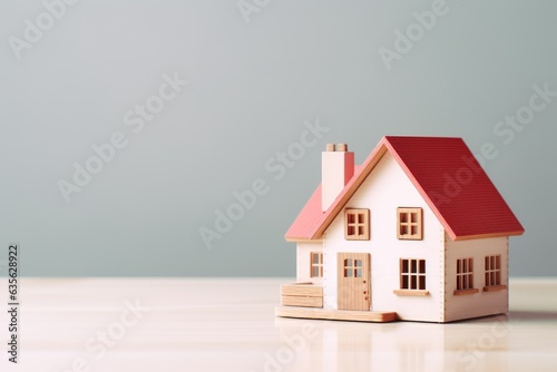 Small Model Of A House On The Table Real Estate Agency