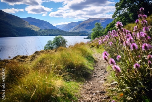 Wildflowers Along A Hike Near Glenfinnan And Lake photo