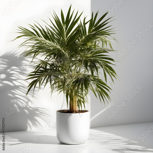 palm tree in flowerpot