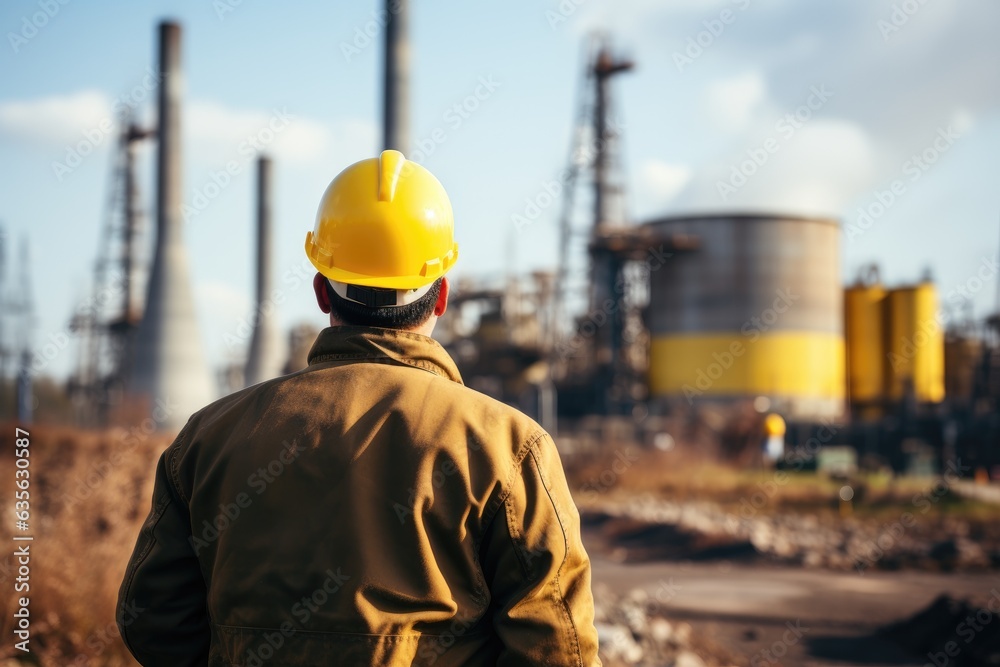 Unrecognizable Worker In A Yellow Hard Hat ai generated Unrecognizable Worker In A Yellow Hard Hat ai generated