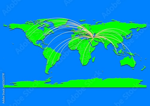 Vibrant Sanandaj, Iran map - Export concept map for Sanandaj, Iran on World map. Suitable for export concepts. File is suitable for digital editing and prints of all sizes. photo