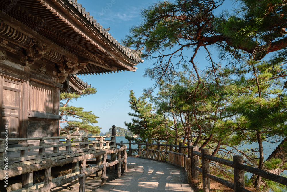 Seaside Godaido of Zuiganji Temple in Matsushima, Miyagi, Japan