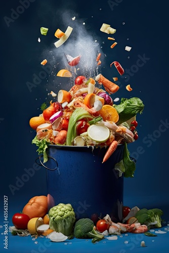 food thrown in the trash photo
