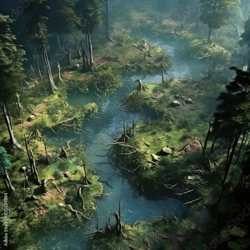 Battlemap "D&D Enchanted Forest Clearing Map" Battlemap  © Nadge