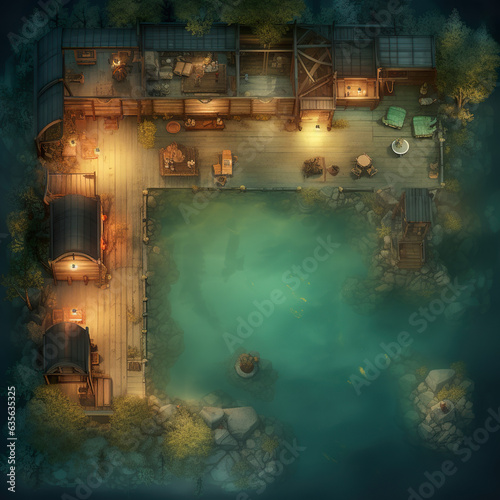 DnD Map Haunted Misty Lake Map