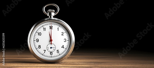Large stopwatch with a brown and black background.