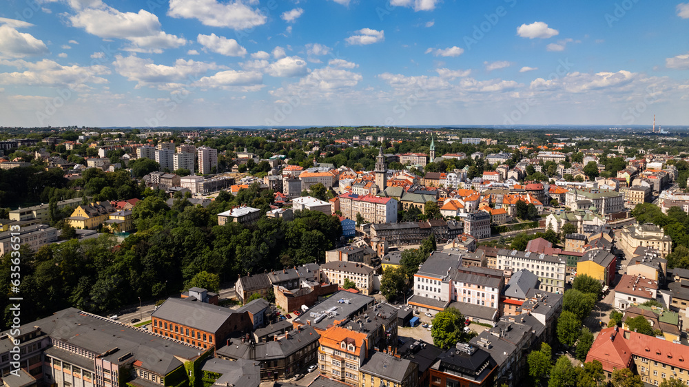Obraz premium Bielsko Biała- panorama miasta - piękny widok