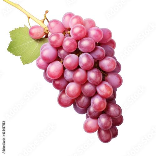Grapes on transparent background with clip path