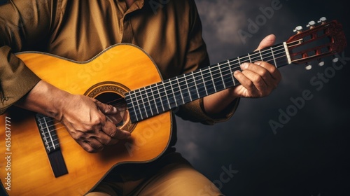 man playing guitar. Generative AI