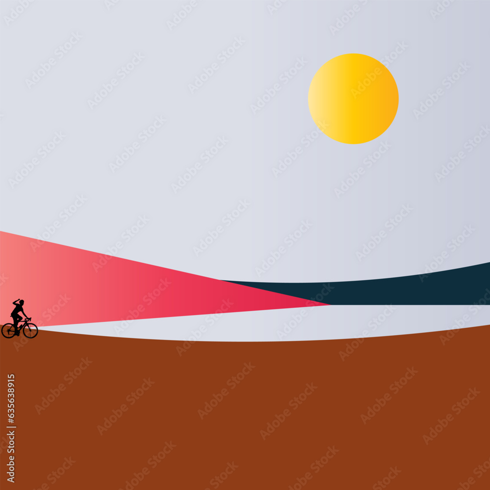 vector gradient world bicycle day background
