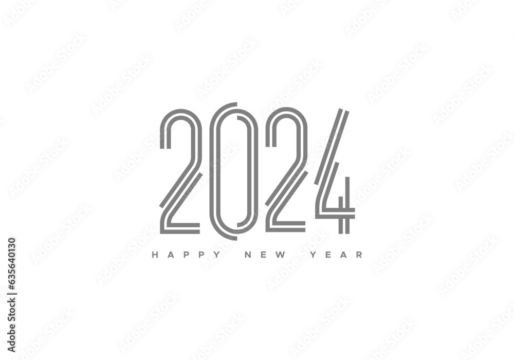 Vektorová grafika „Happy New 2025 Year typography logo design. Vector