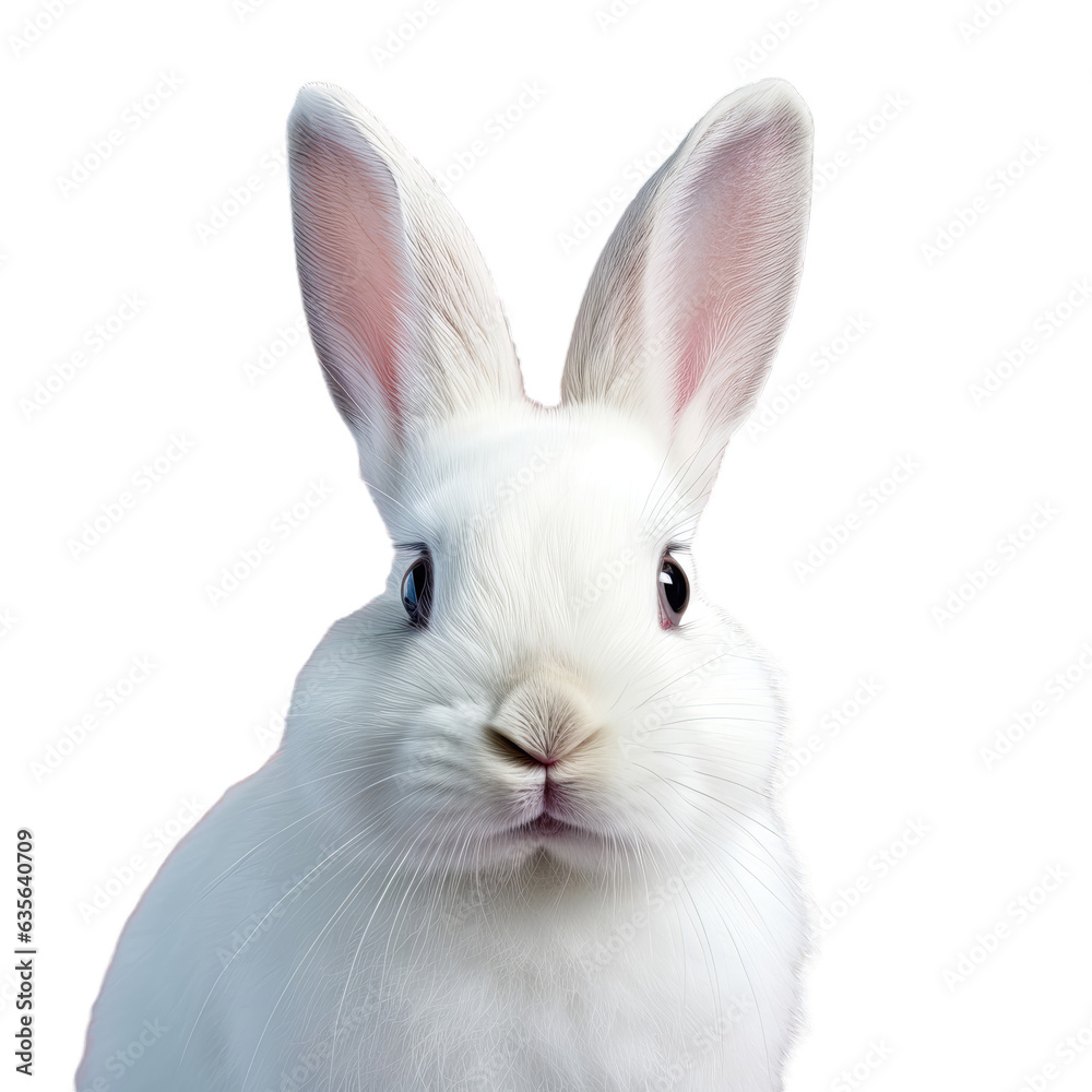 White rabbit captured up close White rabbit captured up close