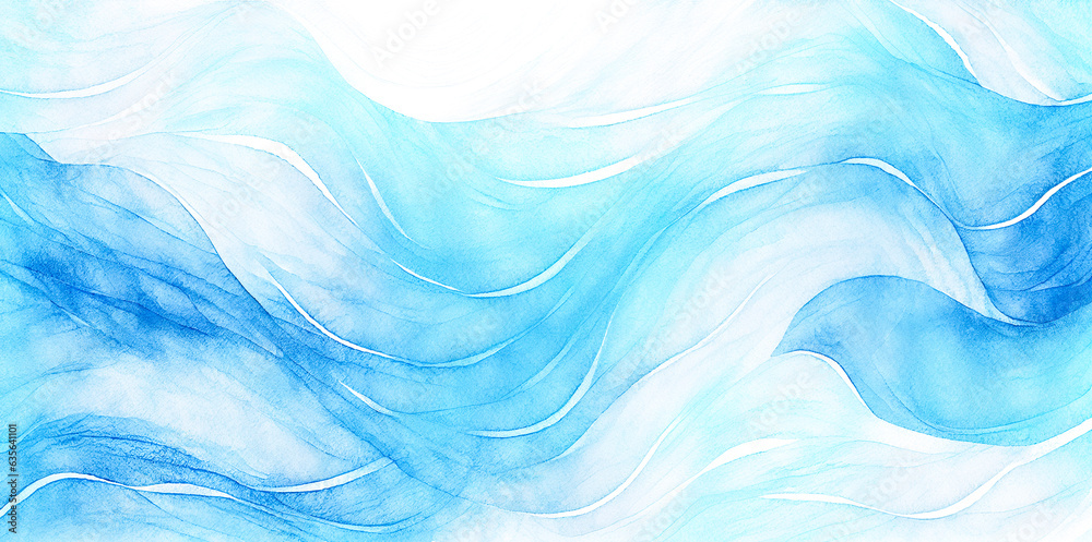 Wave winter snow abstract background for copy space text. Blue frost texture wavy flowing motion. Isolated blizzard blue backdrop. Snowy winter holiday season illustration