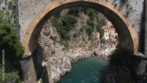 Fiordo di Furore, Amalfi Coast, Italy by Drone