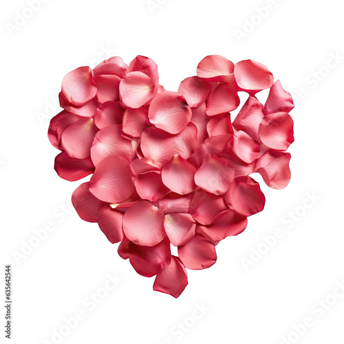 Wallpaper Mural Valentine concept Red rose petal heart on transparent background Torontodigital.ca