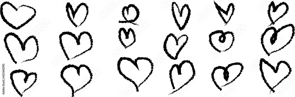 Hand drawn ovals. Highlight circles set.red heart, hand drawn on a black chalkboard. Vector illustration Hand drawn ovals. Highlight circles set.red heart, hand drawn on a black chalkboard. Vector illustration