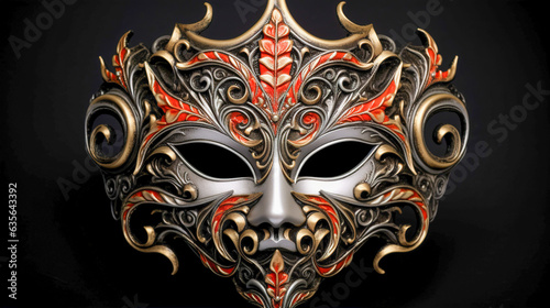 Carnival Mask On Black Art 