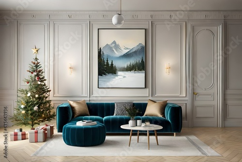 living room with fireplace