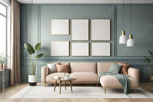 modern living room with fireplace