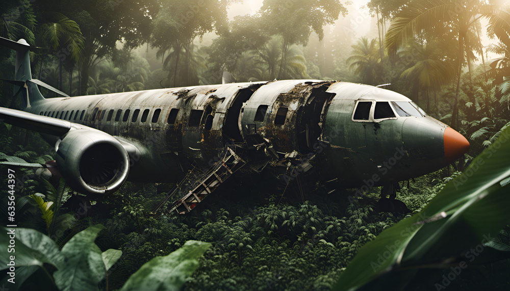Fototapeta premium Plane Wreck Crash