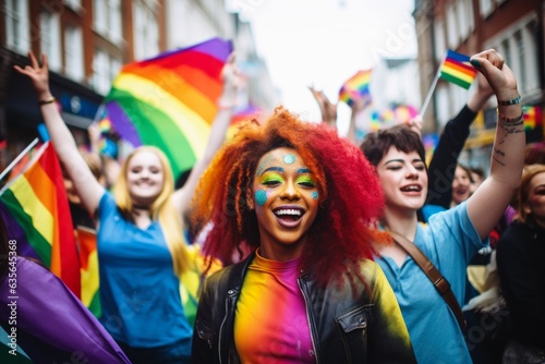 Young people at a LGBTQ Rights parade
