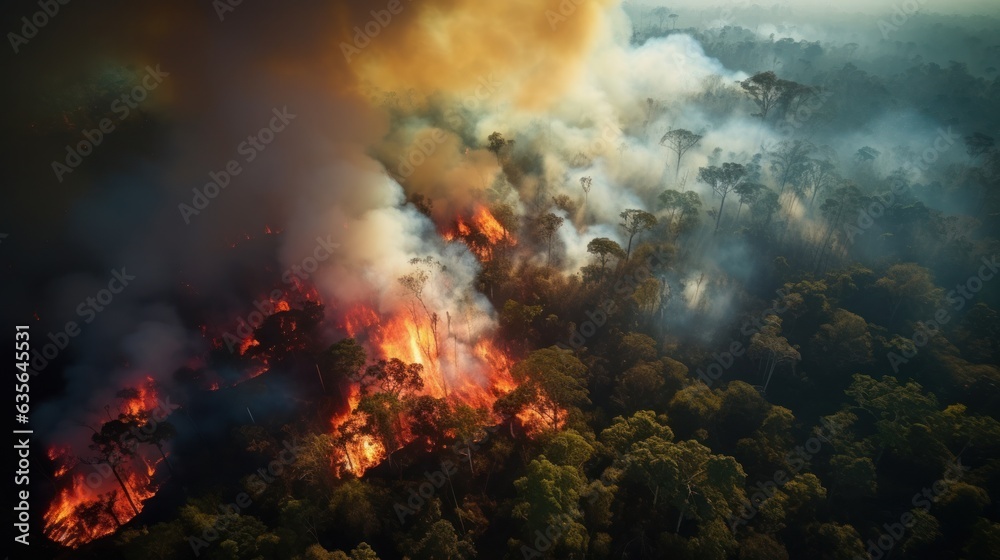 Fire in the tropical forest
