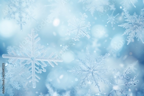 Christmas background with snowflakes © ArtCookStudio