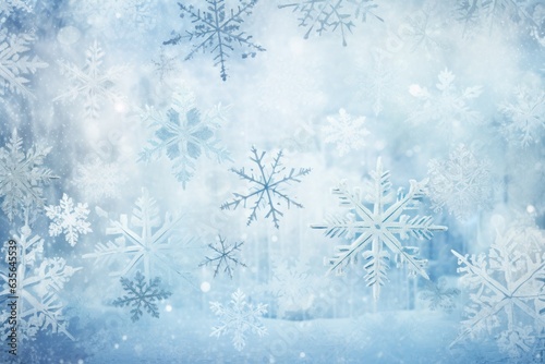 Christmas background with snowflakes © ArtCookStudio