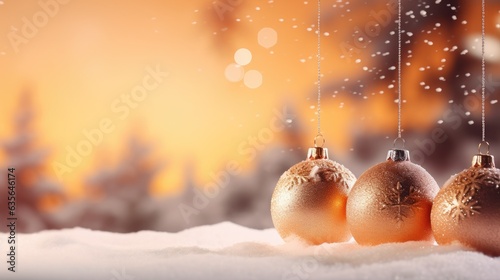 Winter background with Chri...
