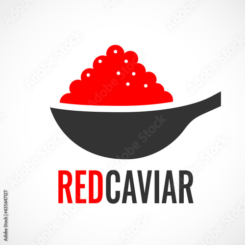 Red caviar vector icon