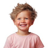 Portrait of a smiling little child with a missing front tooth