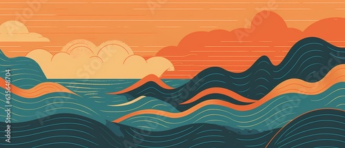 Background maze ocean, wave...