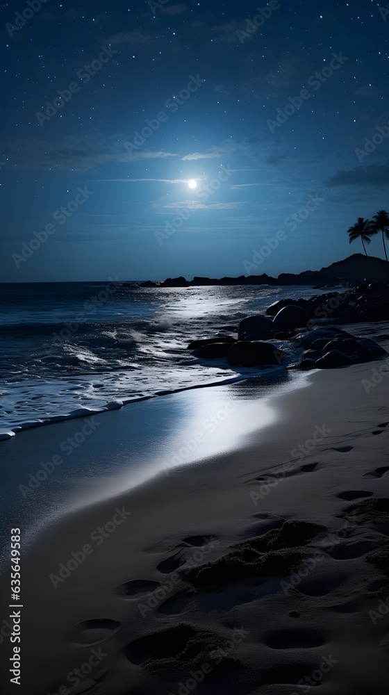 Obraz premium The Enchanting Charm of a Beach Awash with Waves