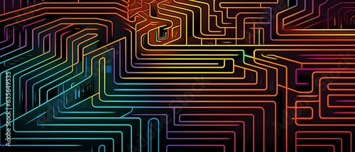 Background abstract maze illustration pattern, with lines illustration