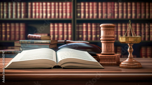 Law Books And Gavel