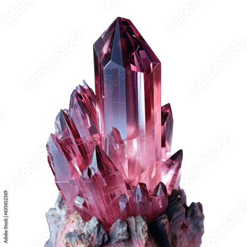 Close up of transparent background with macro spinel stone photo