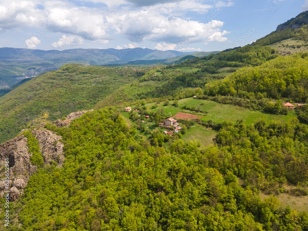 Aerial view of iskar gorge, Balkan Mountains, Bulgaria