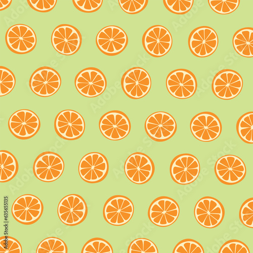 Colorful handdrawn vector illustration of an orange pattern