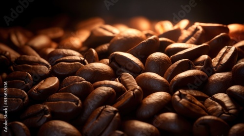 Aromatic Elixirs Unveiled: Coffee Beans' Journey from Plantation to Cup. Generative AI