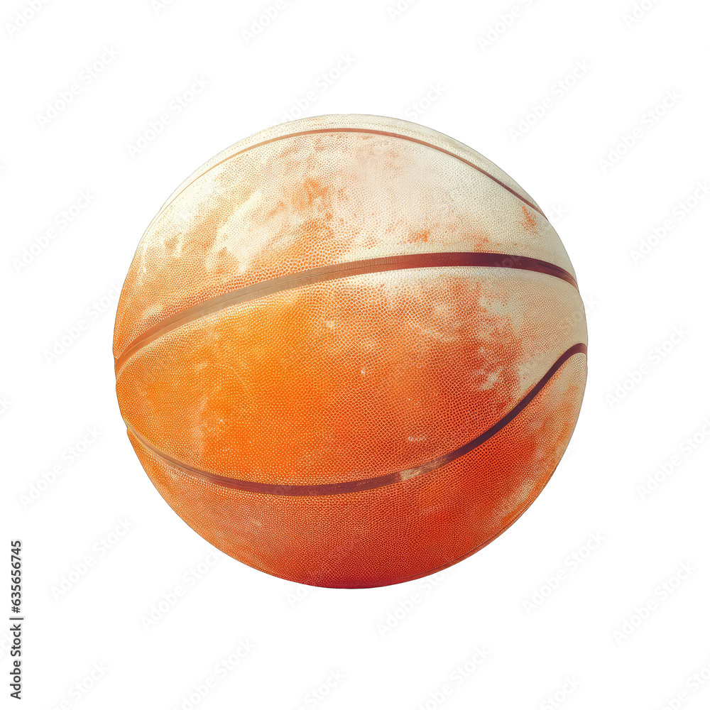 Fototapeta premium Aged basketball alone